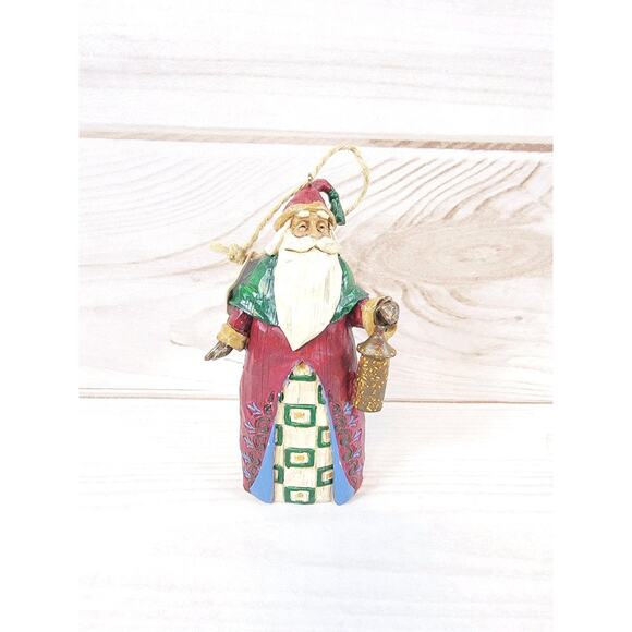 Jim Shore Heartwood Creek 2002 Santa With Lantern Ornament B107458 (5.5" Tall) - Picture 1 of 9